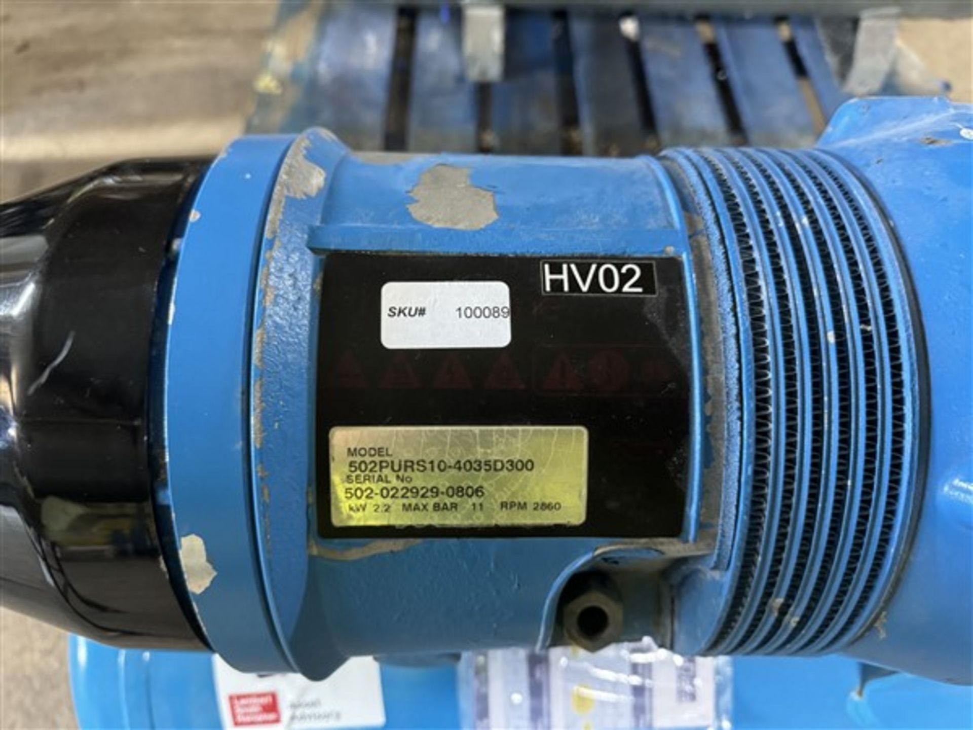 Hydrovane 75L air compressor, code 87/404 EEC, year 2008, serial no. 52004/028, (2.2KW) (Please - Image 2 of 10