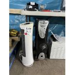 Two electric heaters (1 tower, 1 radiator)