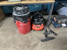 Optronics vacuum, 230v (no hoses) and a Numatic Henry hoover with attachments
