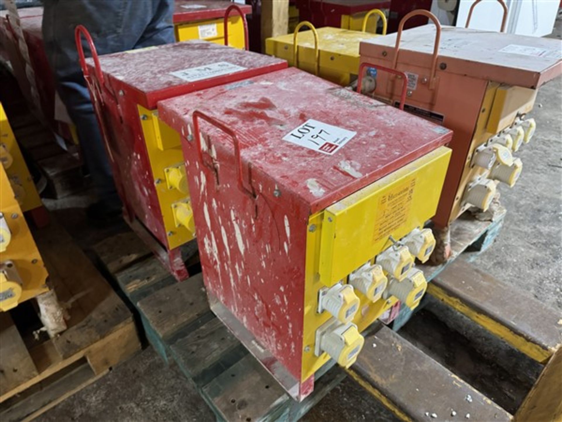 Two 230v - 110v site transformers