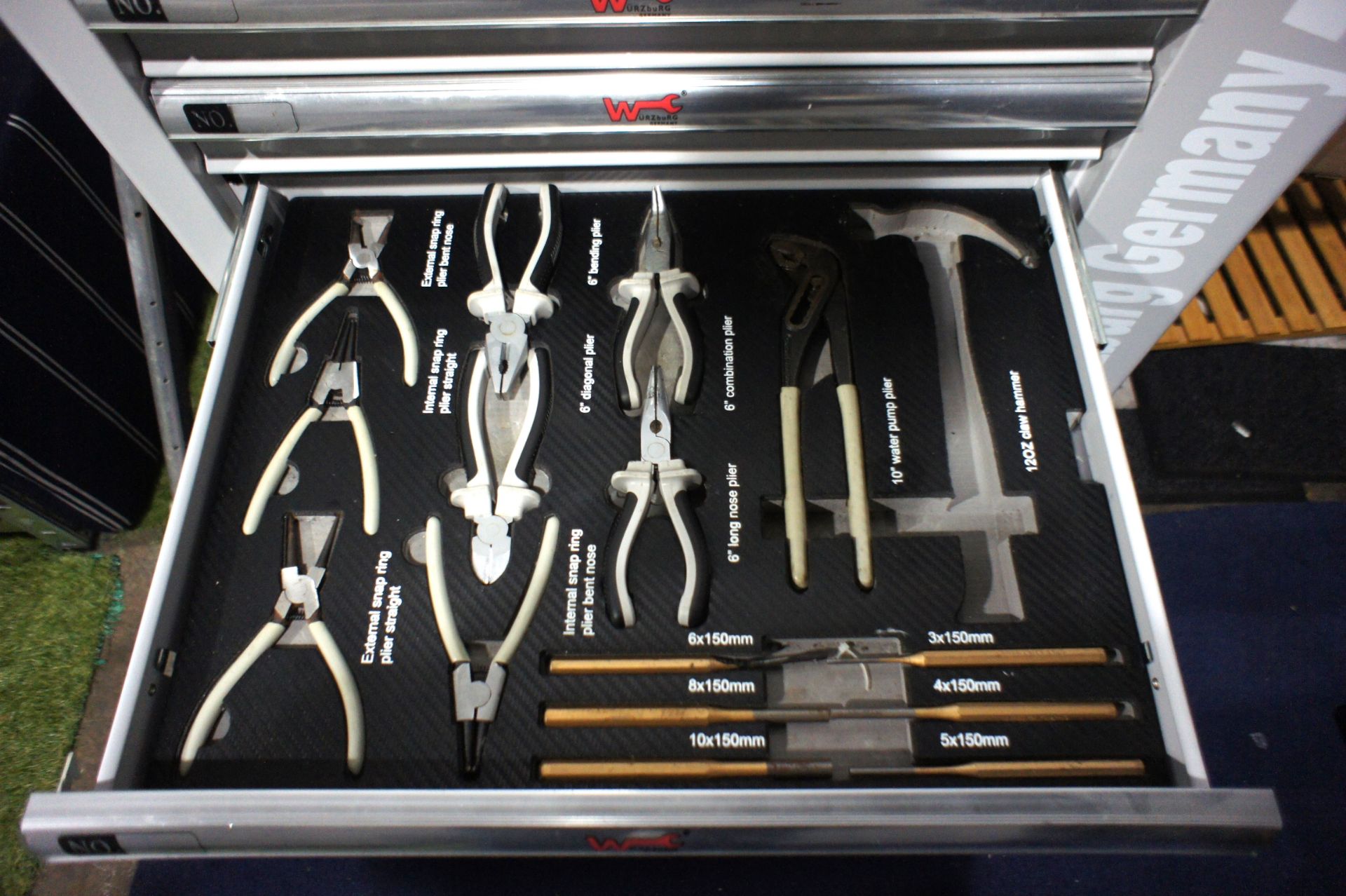 Wurzburg mobile 7-drawer tool kit with various tools - Image 5 of 11