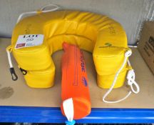2 x Ocean Safety Horseshoe Lifebouys with Rescue Rope
