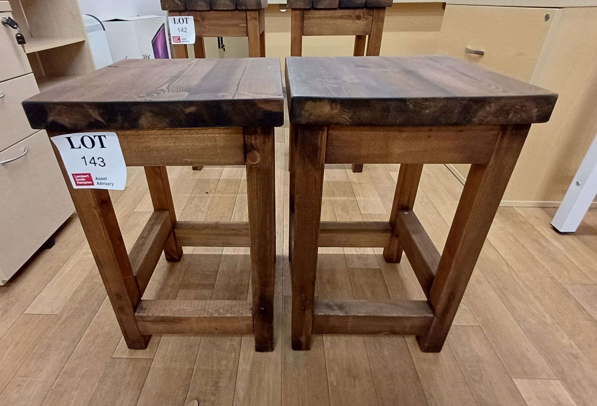 2 x Timber bar stools