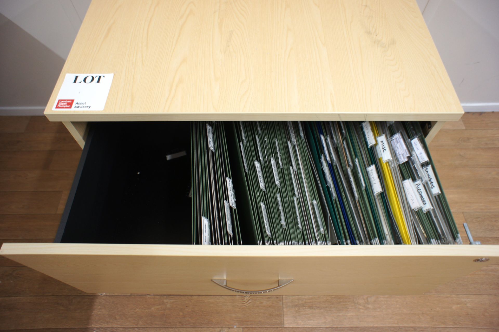 Light oak effect 2-drawer lateral filing cabinet - Image 2 of 4