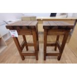 2 x Timber bar stools