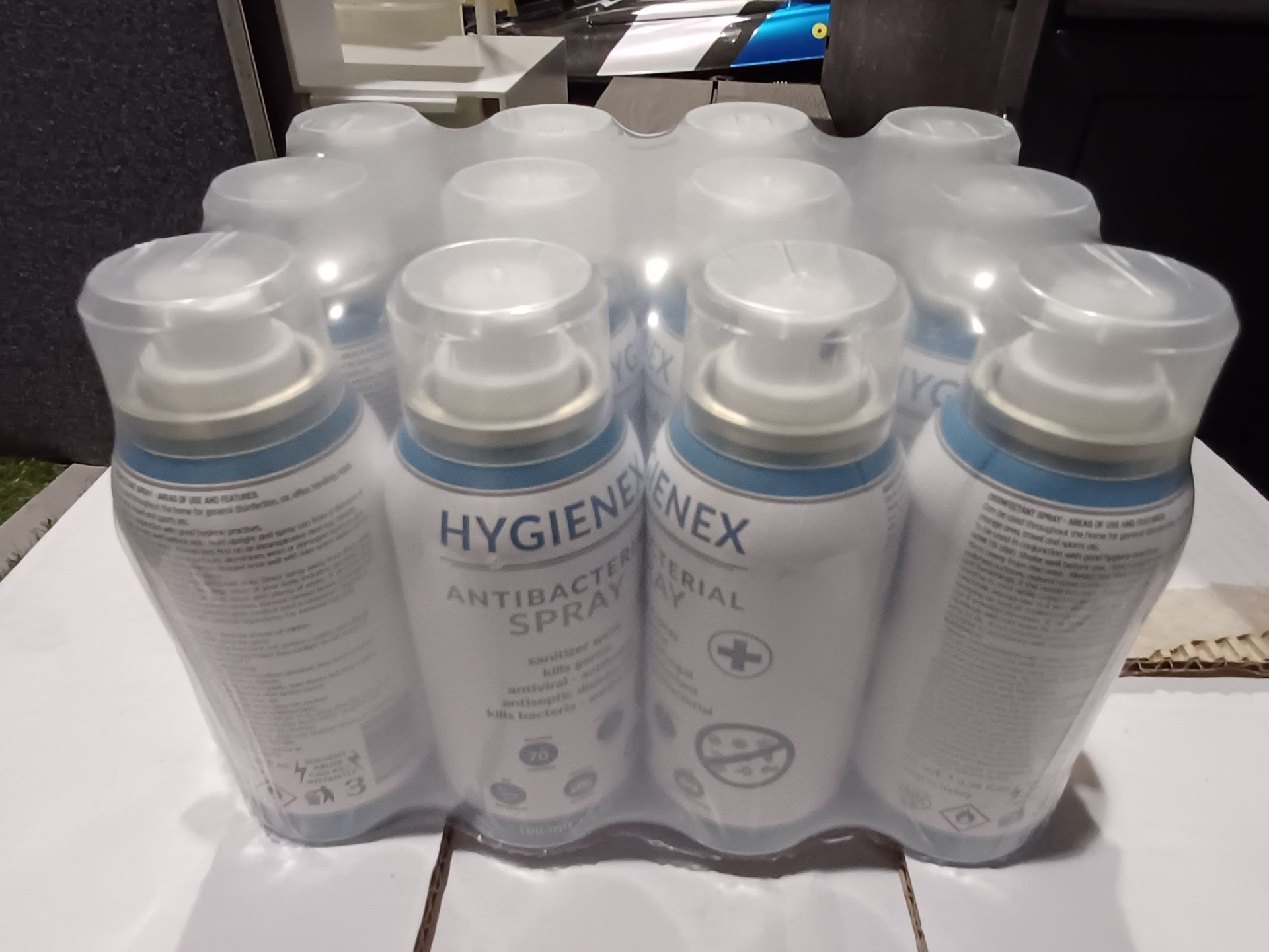 2 Boxes of Hygienex antibacterial spray