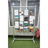 16-compartment aluminium frame, marketing display unit