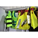 4 x various children's life jackets