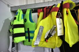 4 x various children's life jackets