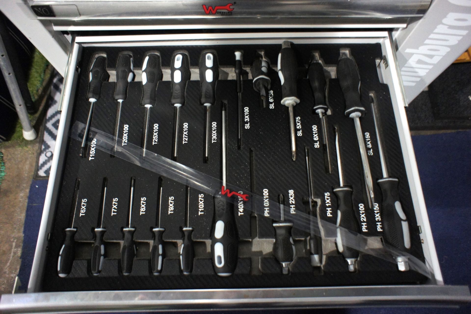 Wurzburg mobile 7-drawer tool kit with various tools - Image 7 of 11