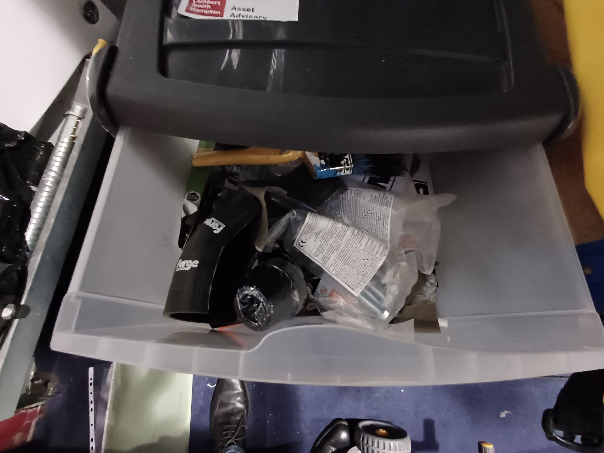 4-drawer plastic storage unit and contents - Bild 2 aus 4