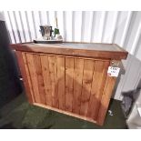 Evoke outdoor timber bar with slate top