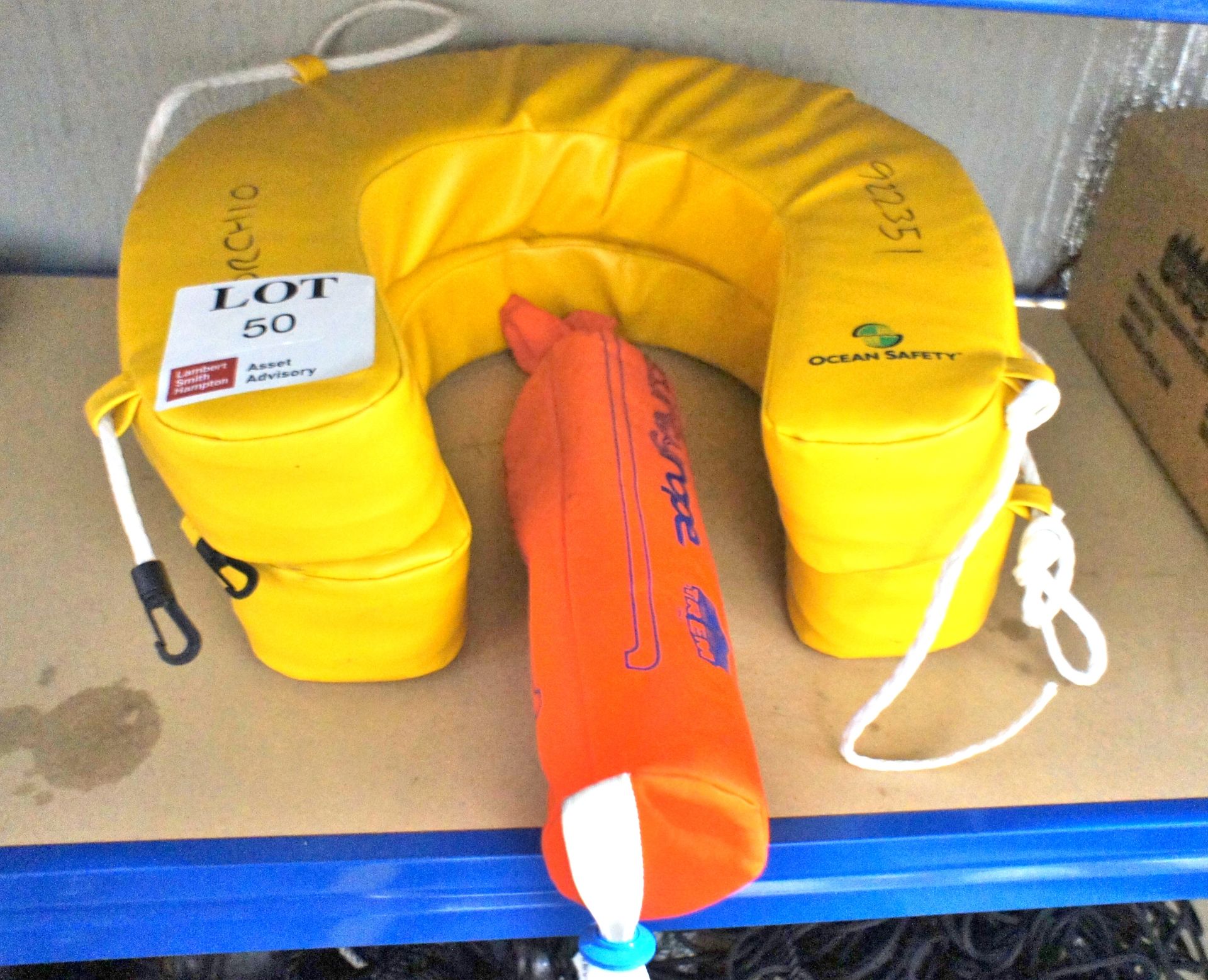 2 x Ocean Safety Horseshoe Lifebouys with Rescue Rope - Image 2 of 3