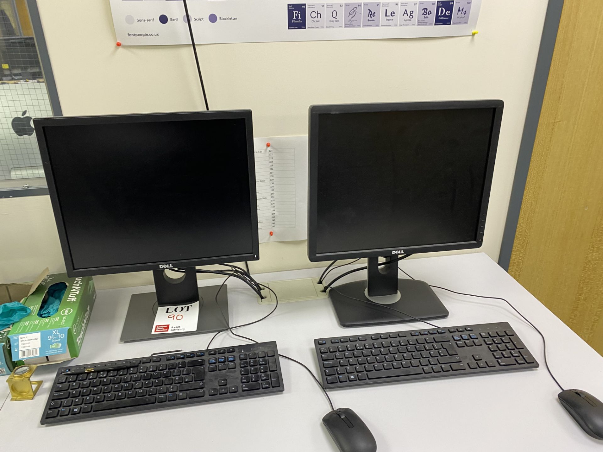 Two Dell LCD monitors