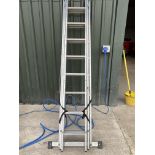 Aluminium, triple extension, 24tread ladder