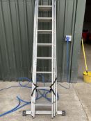 Aluminium, triple extension, 24tread ladder