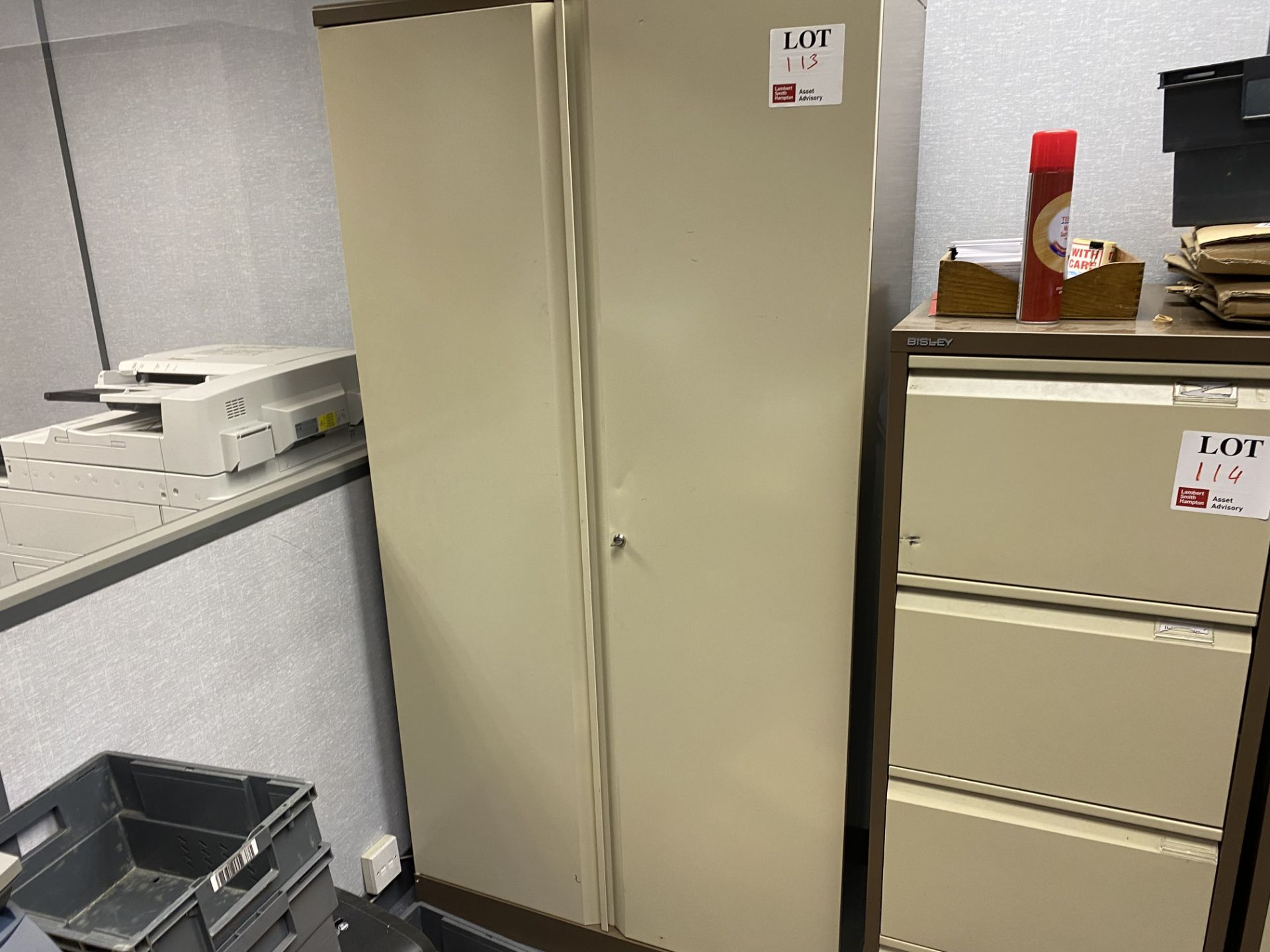 Bisley 2-door metal storage cupboard