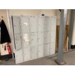 Six 3-door lockers