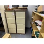 Two Bisley 4-drawer filing cabinets