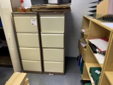 Two Bisley 4-drawer filing cabinets