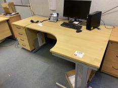 Lightweight wood effect office desk (1180mm x 1120mm)