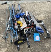 Quantity of hand tools to include; hand saw, tube guns etc.
