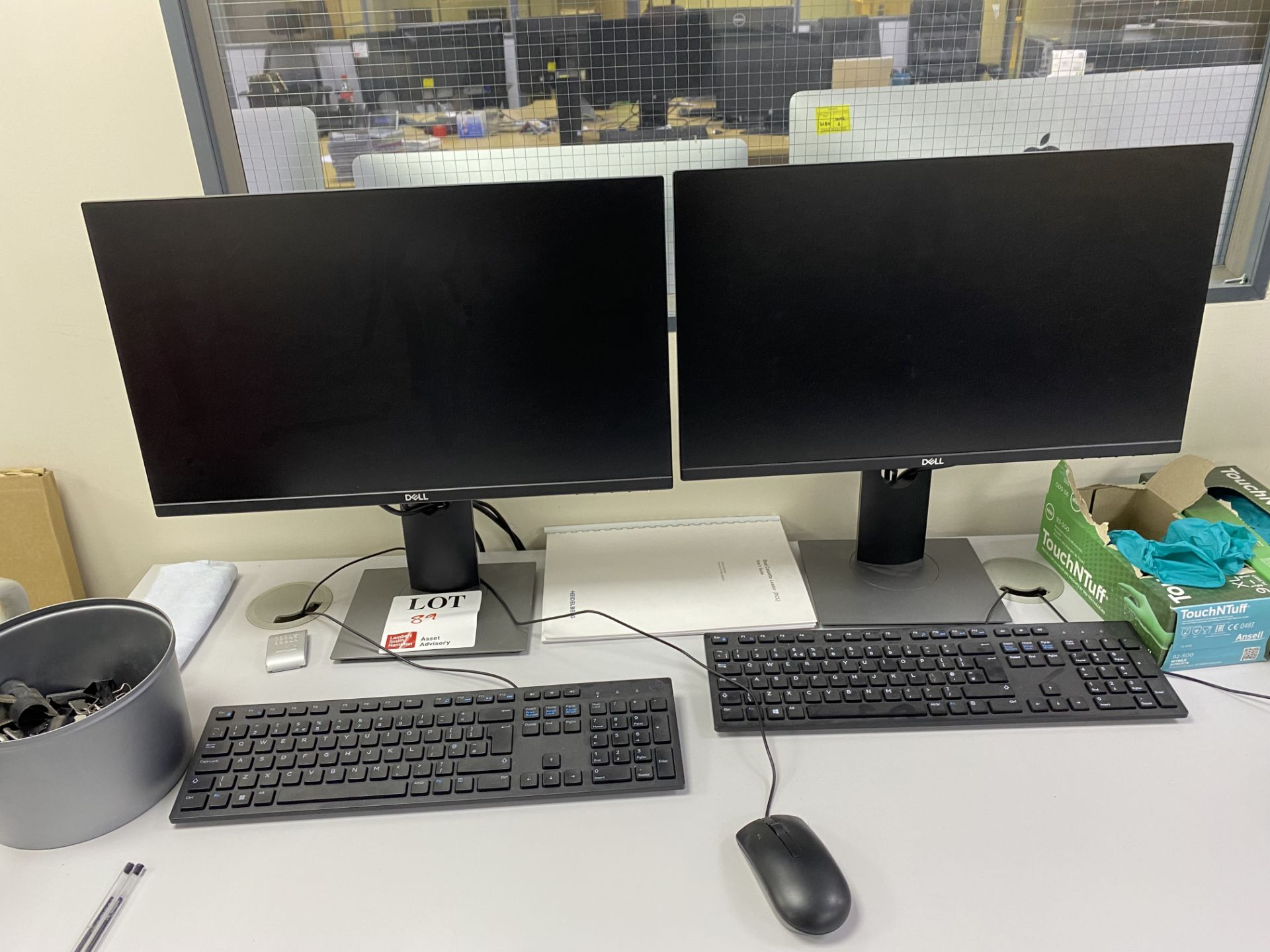 Two Dell LCD monitors
