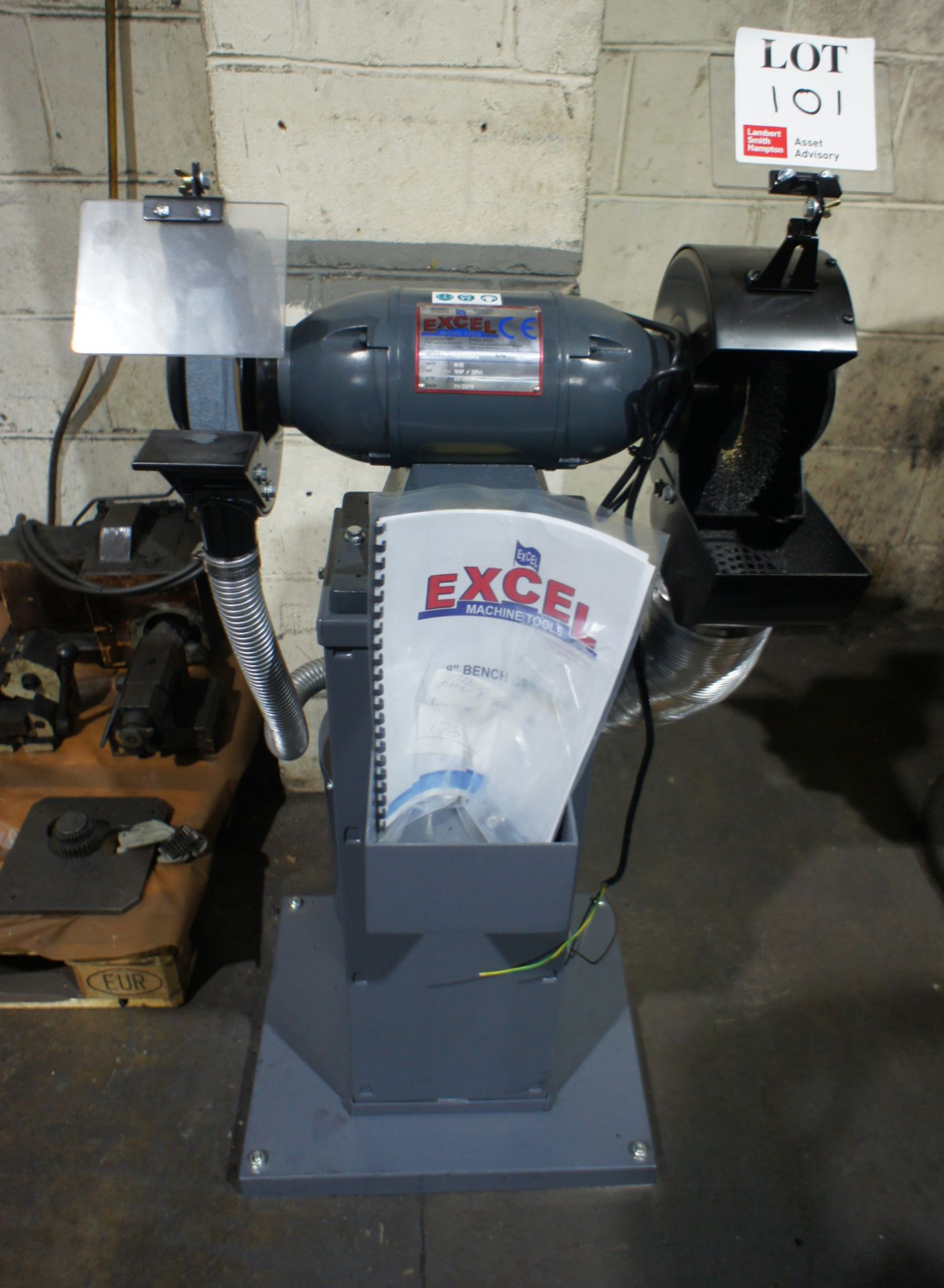 Excel GRW202 industrial pedestal grinder