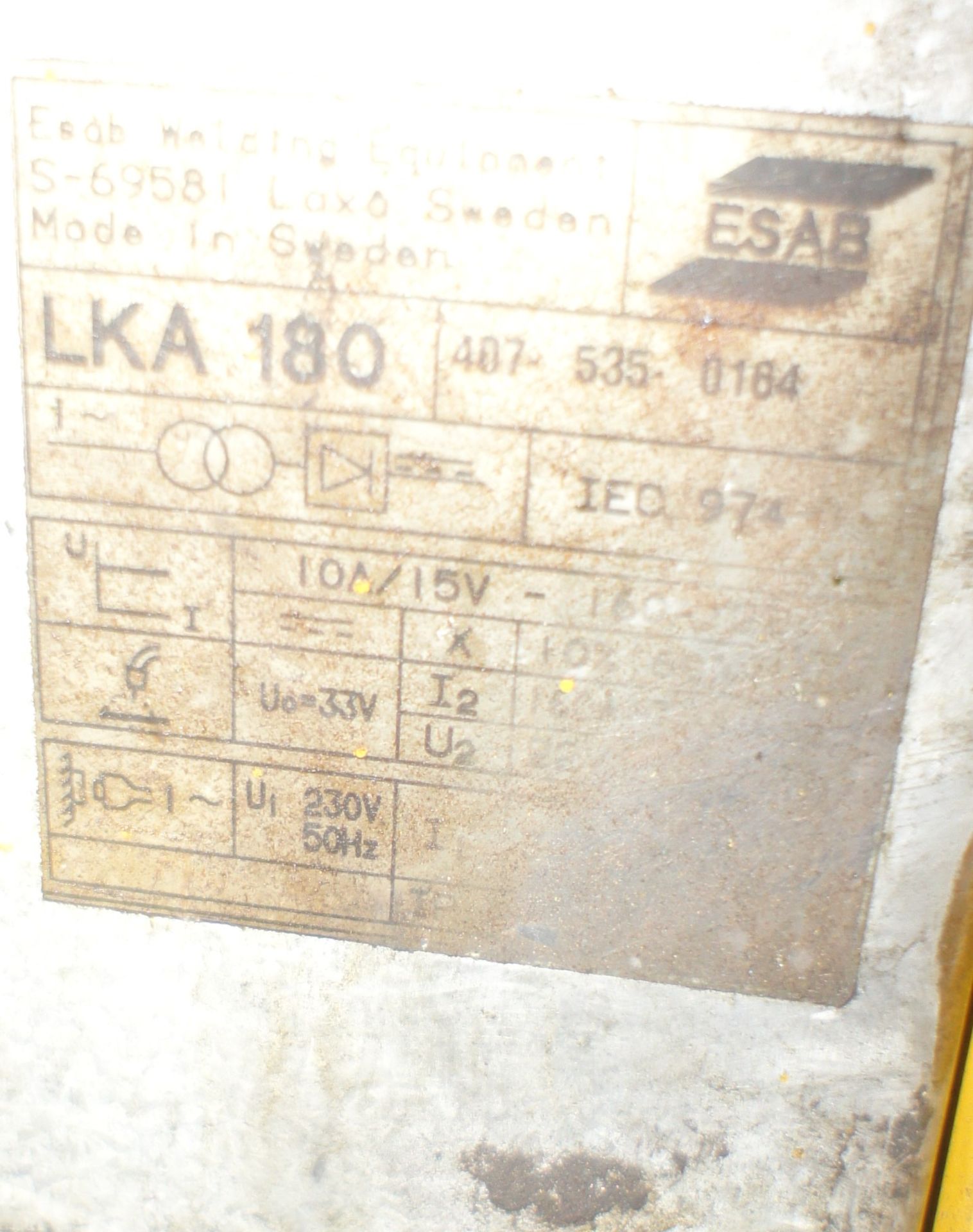 ESAB LKA 180 mig welder - Image 3 of 4