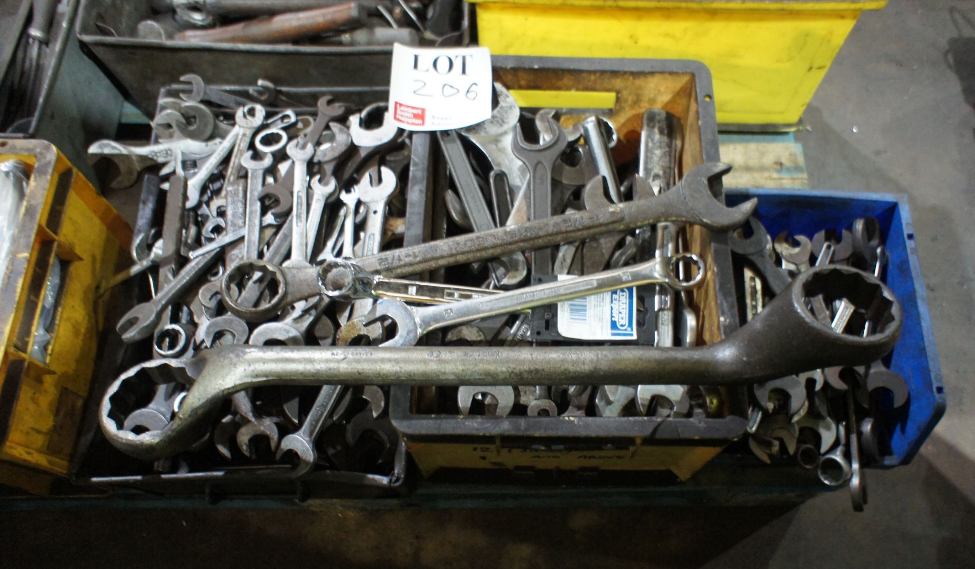 Large quantity of various spanners, to 3 boxes