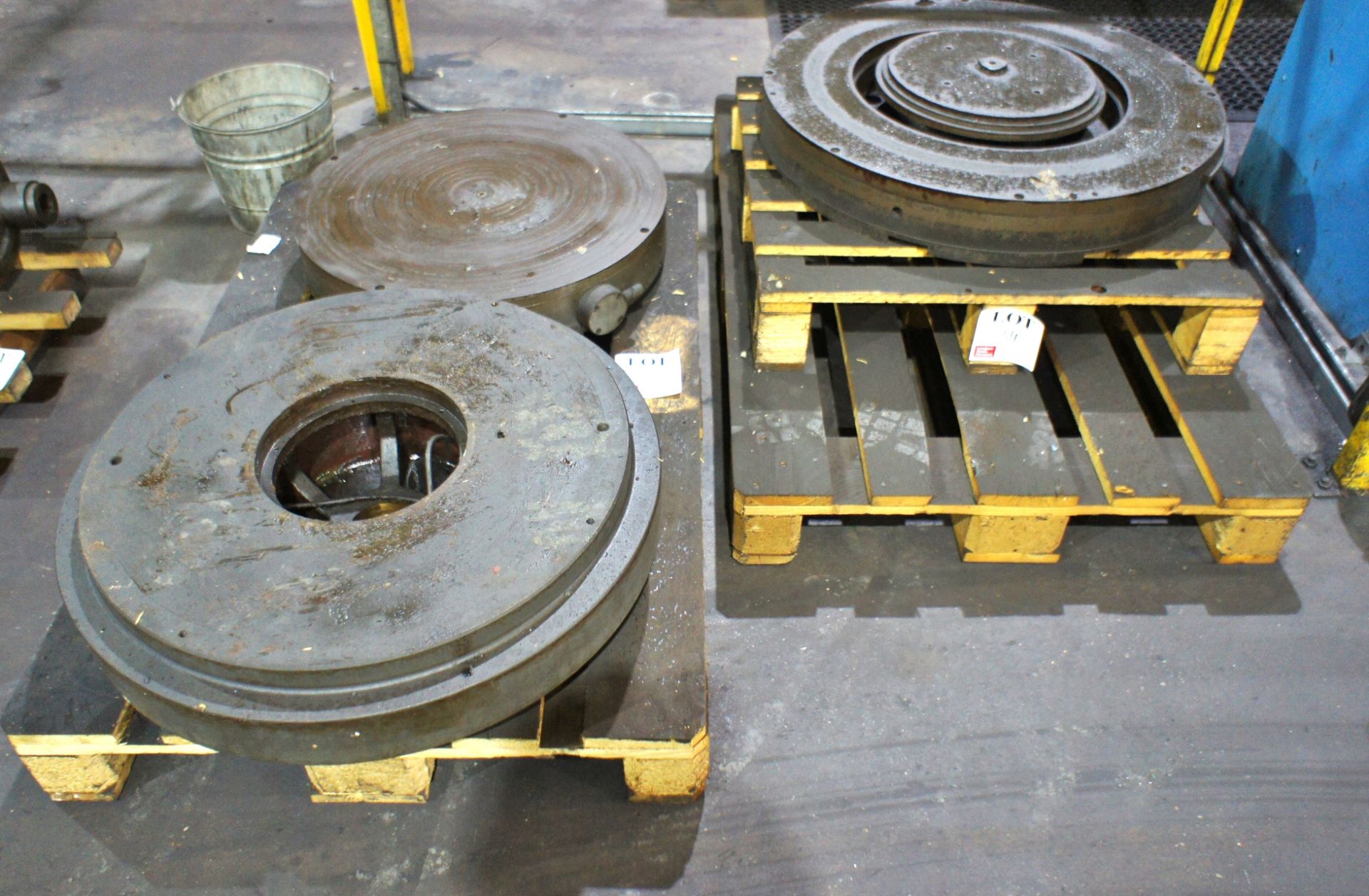 2 x Various Lumsden chuck carriers with 24" magnetic chuck