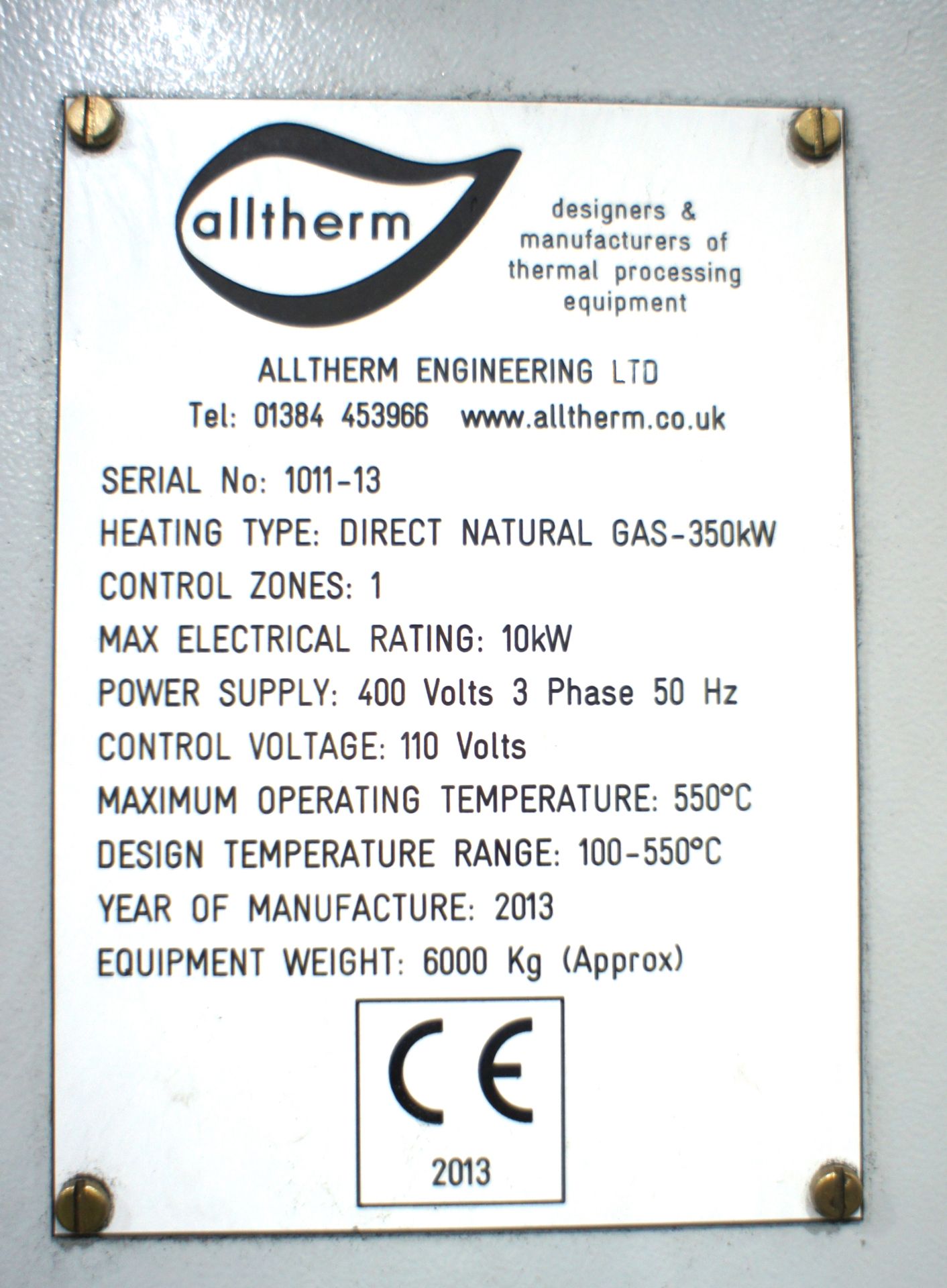 Alltherm Eng Ltd forced air heat treatment oven - Image 4 of 9