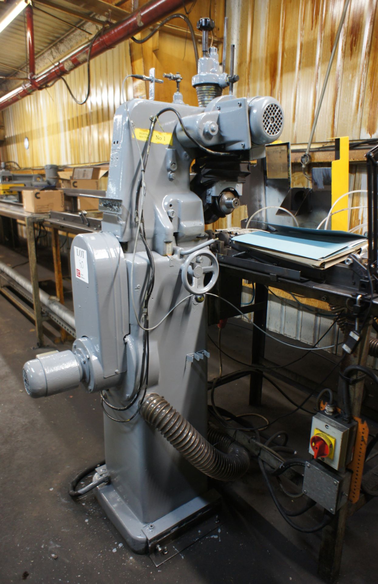 Perforation and anvil blade line comprising deoiler on fabricated table, Evolution chop-off saw - Image 3 of 9