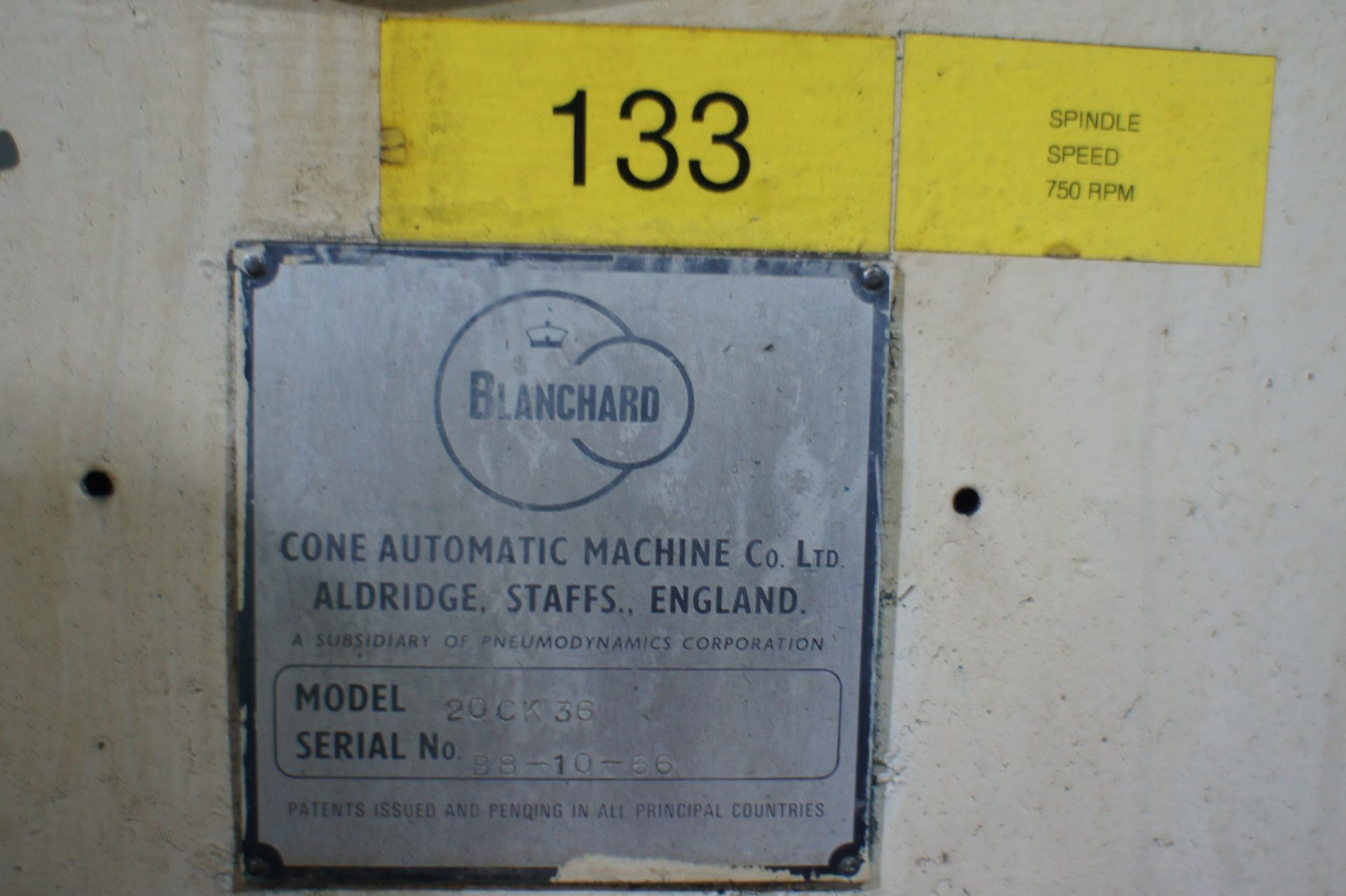 Blanchard 20-CK-36 segmental grinder - Image 4 of 8
