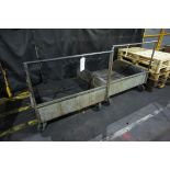 2 Steel fabricated material carts