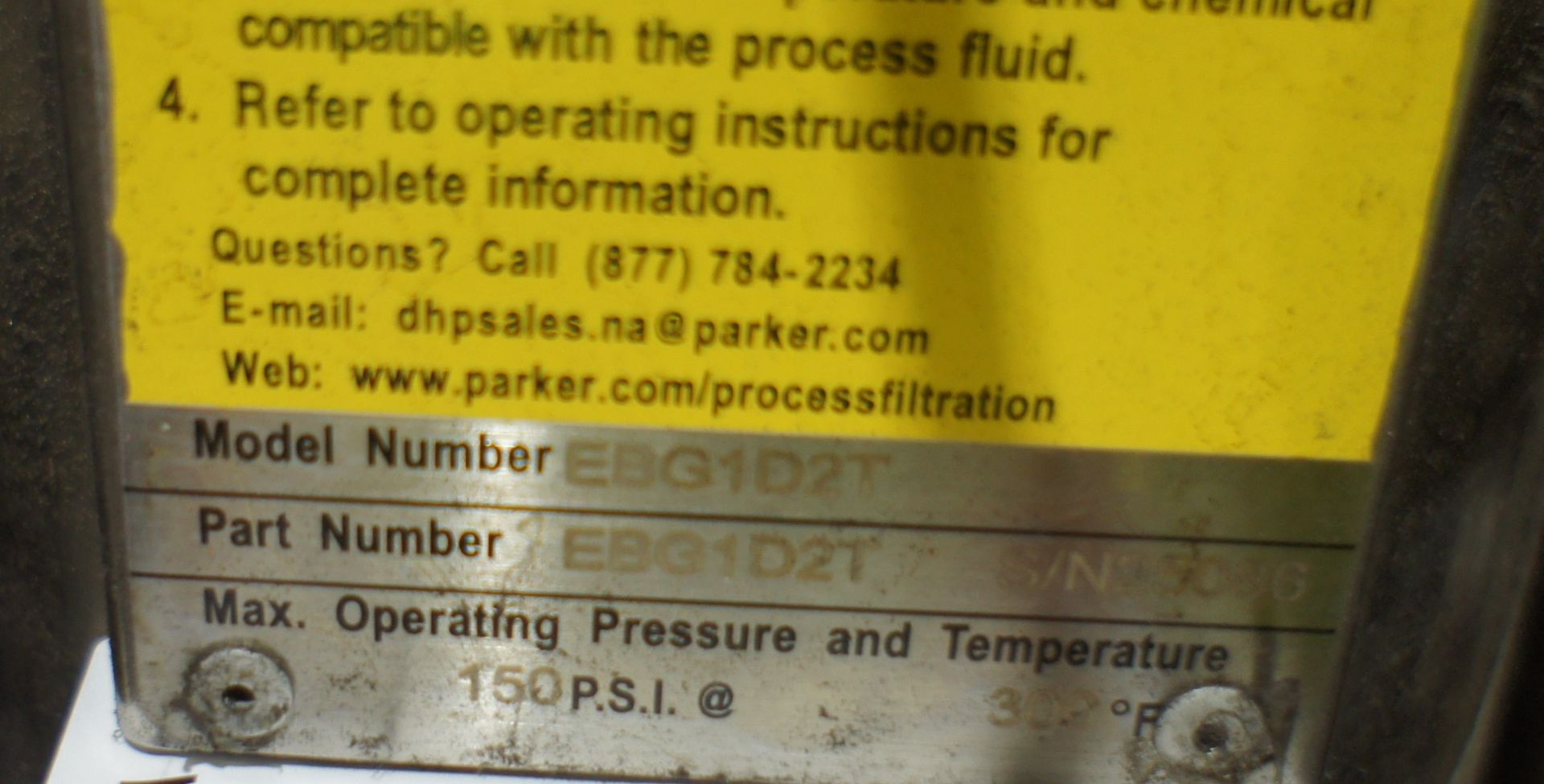 Parker EBG1D2T single bag filter - Image 4 of 5