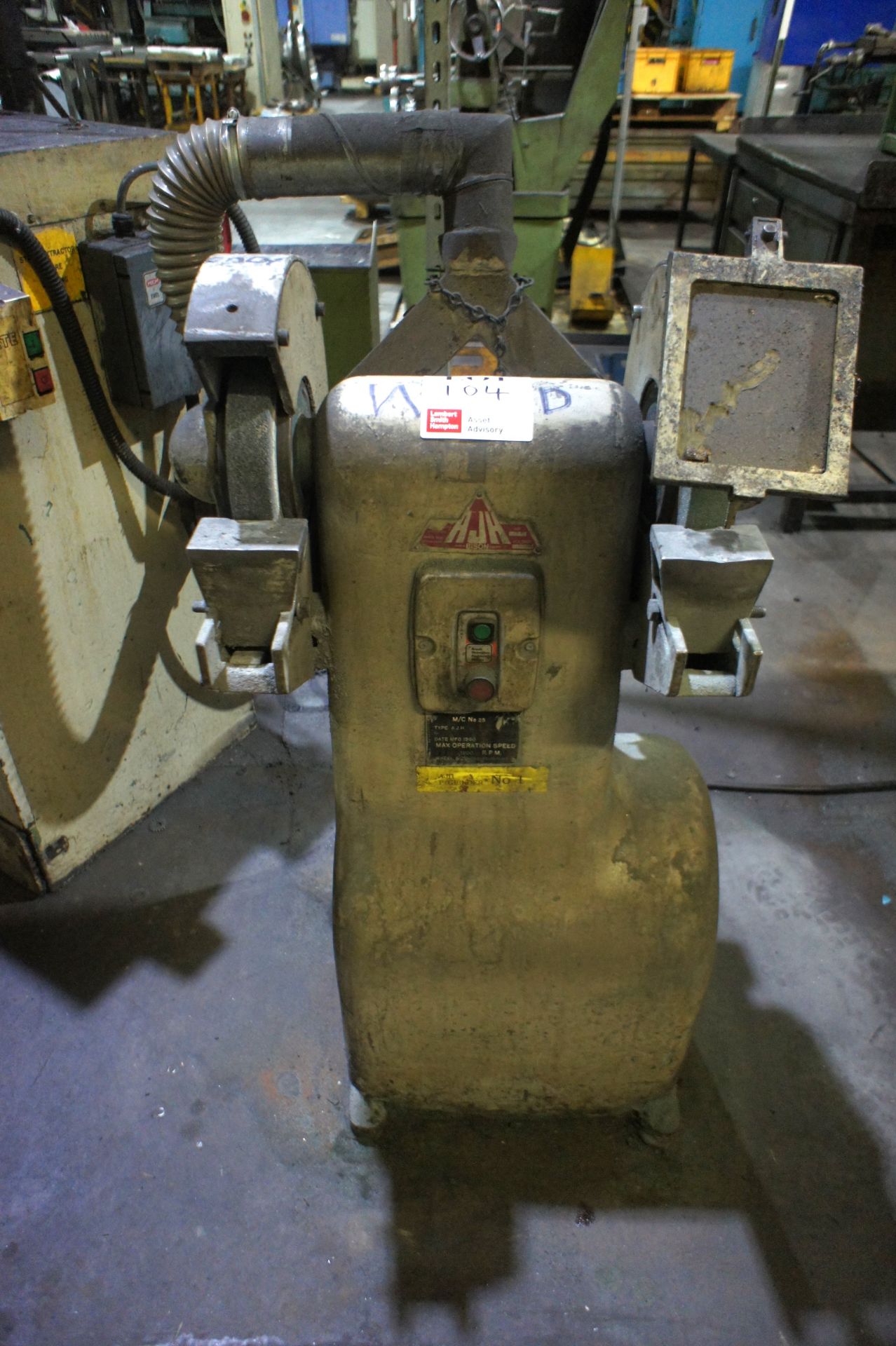 AJH industrial pedestal grinder - Image 3 of 4