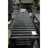 Steel fabricated mobile work table and roller conveyor