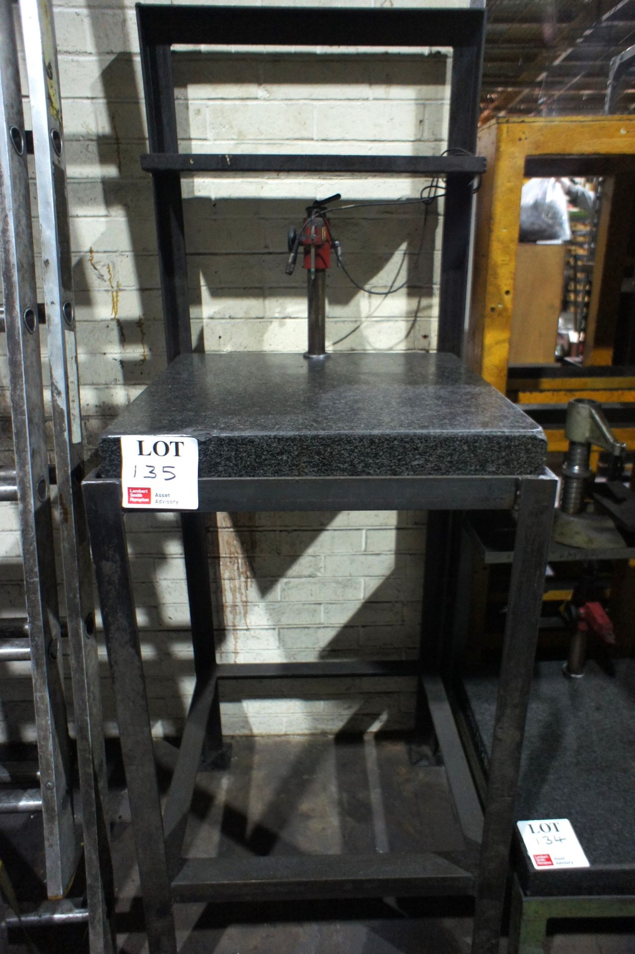 Inspection rig with granite insert 2' x 2'