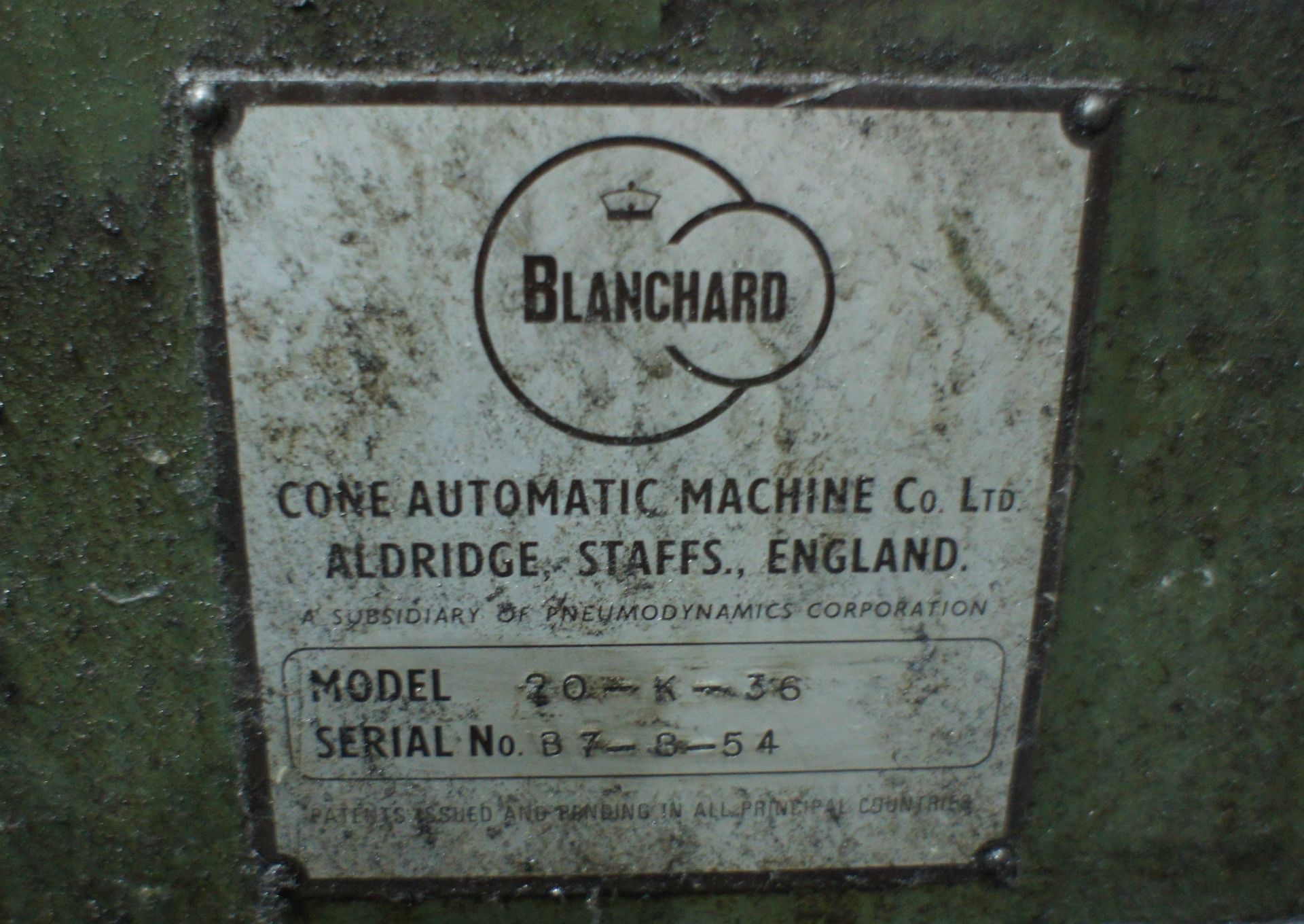 Blanchard 20-K-36 segmental grinder - Image 2 of 6
