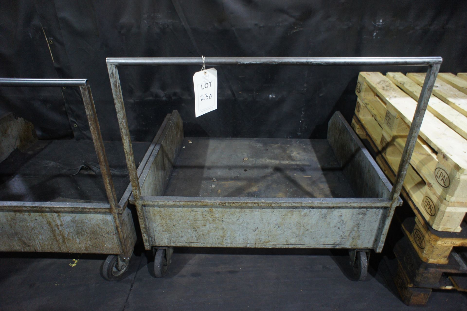 2 Steel fabricated material carts - Image 2 of 3