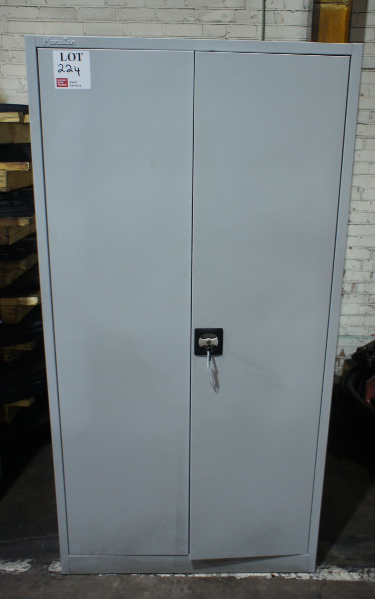 Manutan double door metal office cabinet and contents - Image 2 of 3