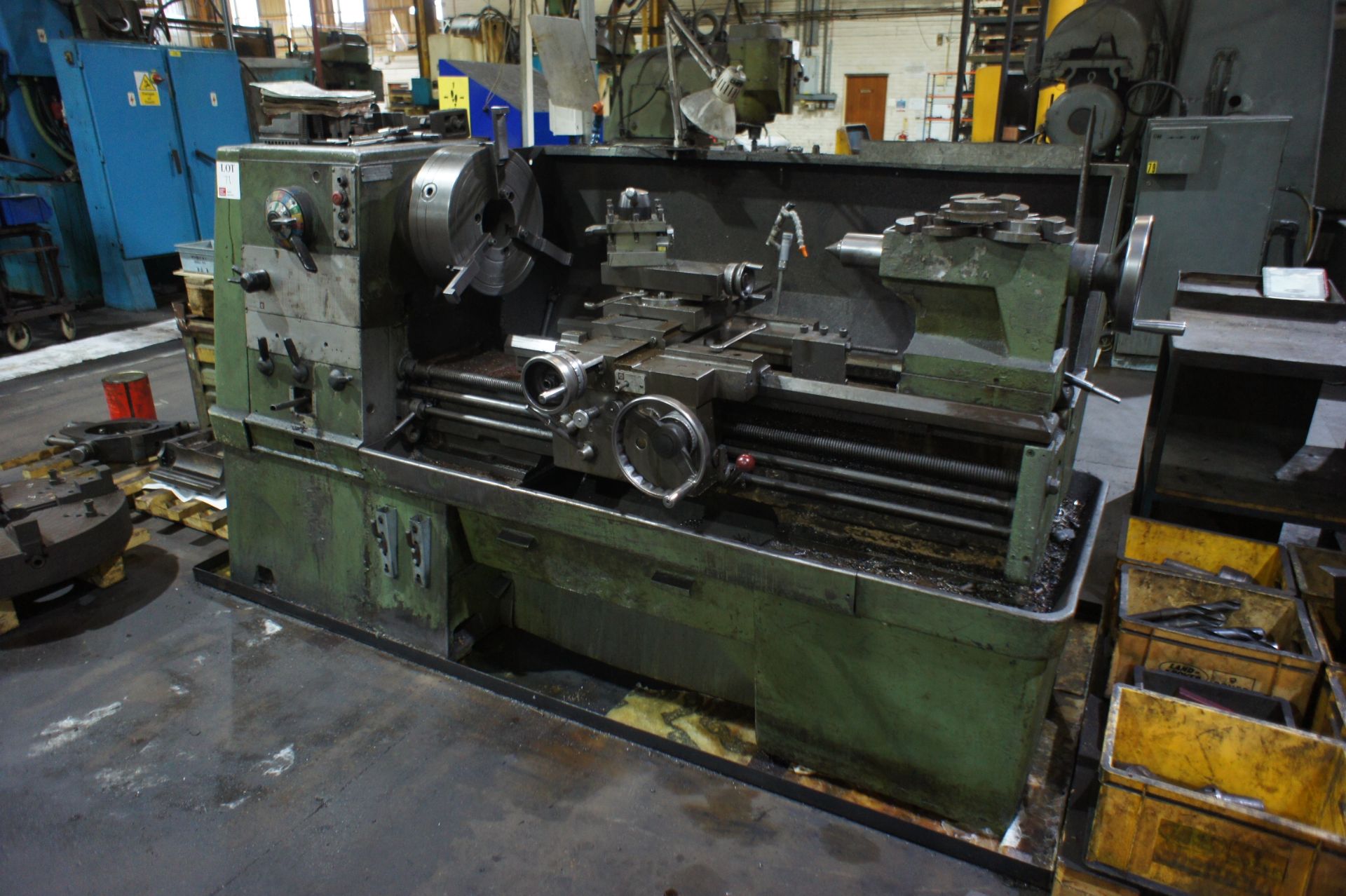 Colchester centre lathe with 3-jaw chuck