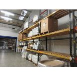Six bays of boltless adjustable pallet racking, approx. sizes: 2.6m x 900mm x H: 5m - excluding