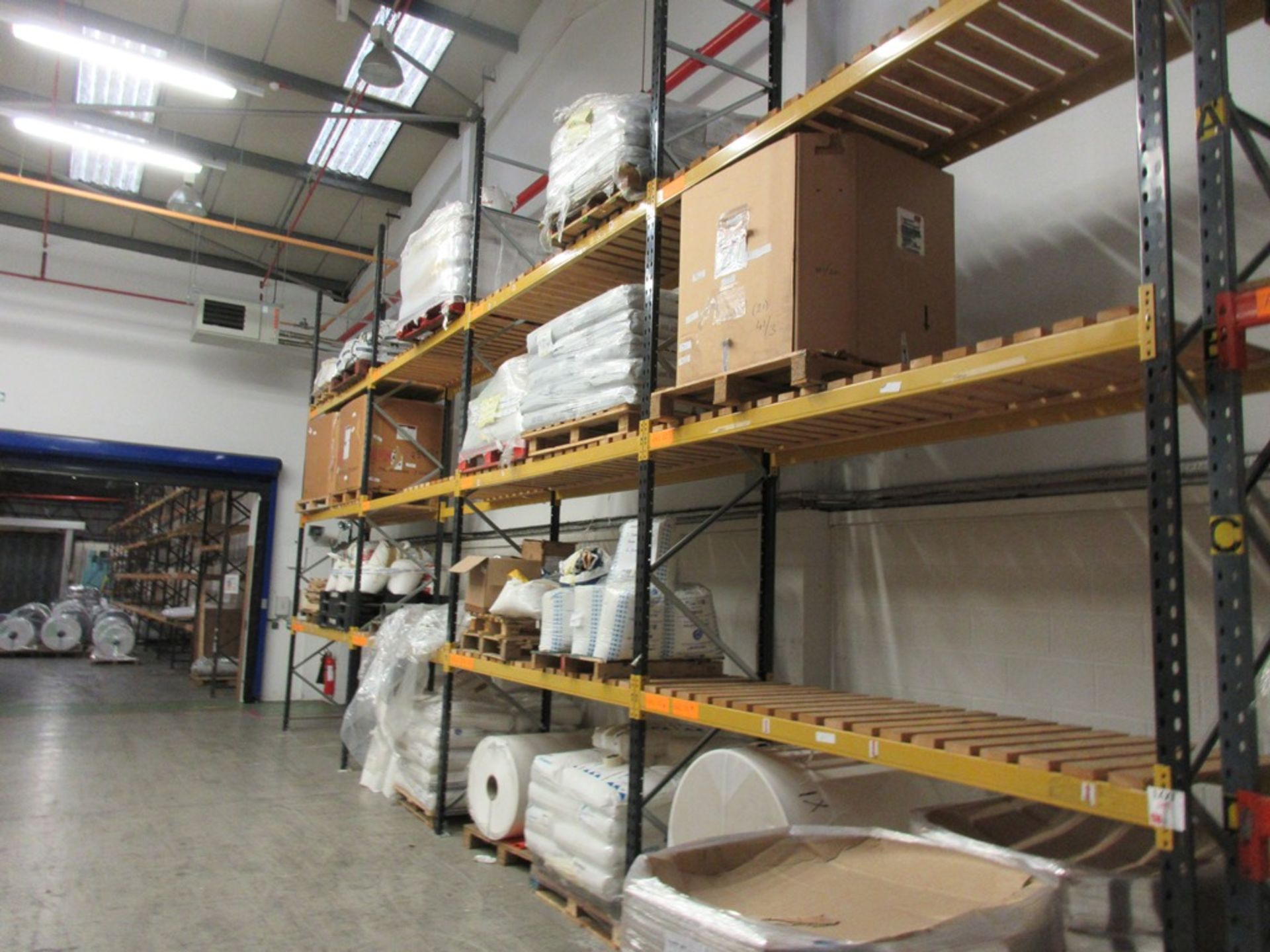 Six bays of boltless adjustable pallet racking, approx. sizes: 2.6m x 900mm x H: 5m - excluding