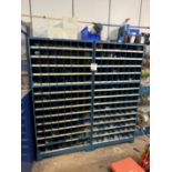 Two storage units with contents to include assorted screws, bolts, nuts etc