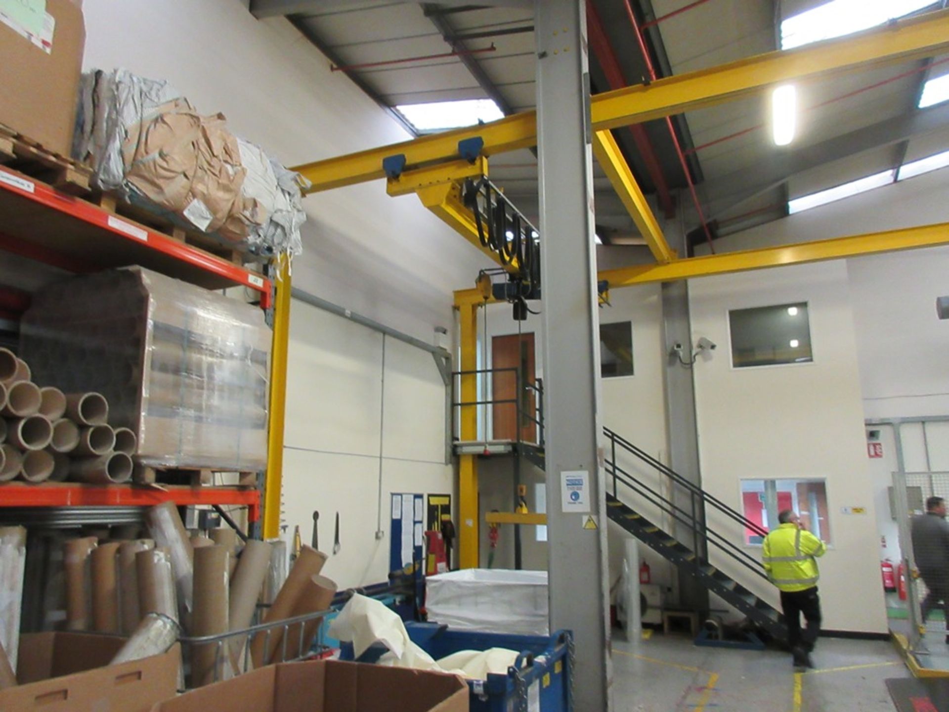 Freestanding gantry crane, approx.. Size: 5m width x 9m runway with Demag electric hoist, pendant - Image 6 of 9