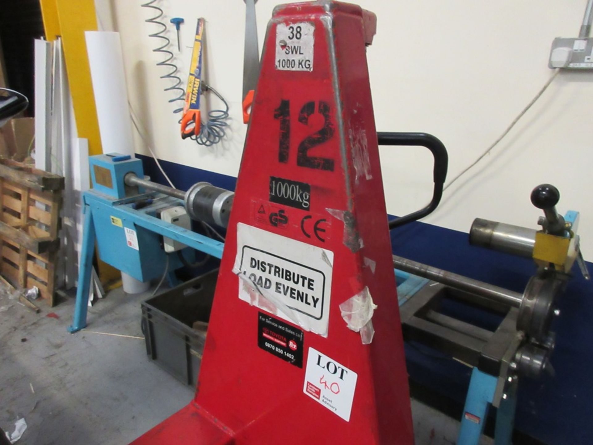 Unnamed hydraulic hi-lift pallet truck, SWL 1000kg