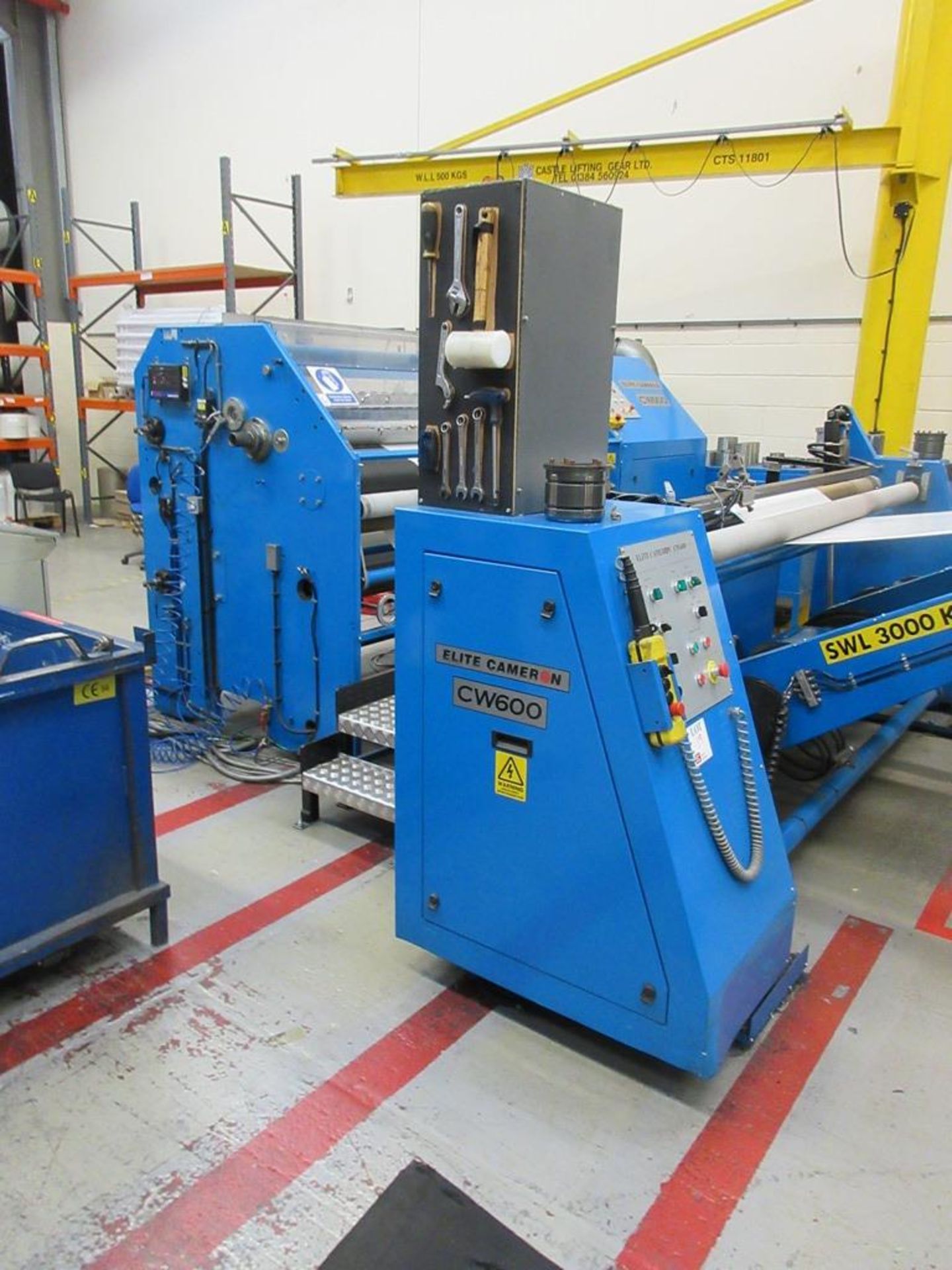 Elite Cameron CW600 automatic slitting machine, s/n: MO2030 (2001), capacity 3000kg with - - Image 10 of 16