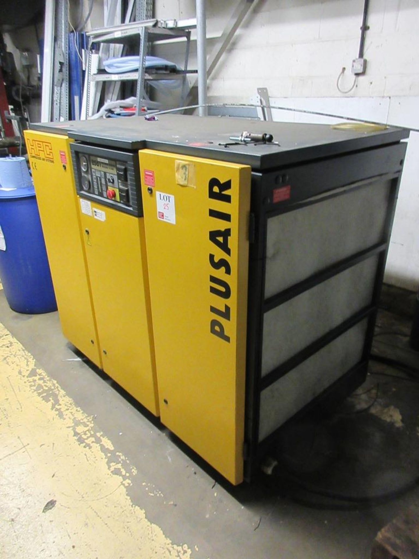 HPC Plusair BS61 packaged rotary screw air compressor set, s/n: 5102326 (19996) NB: This item has no - Image 7 of 8